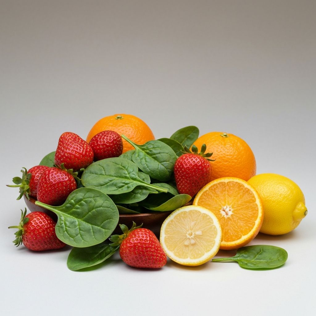 Vitamin-rich colorful foods